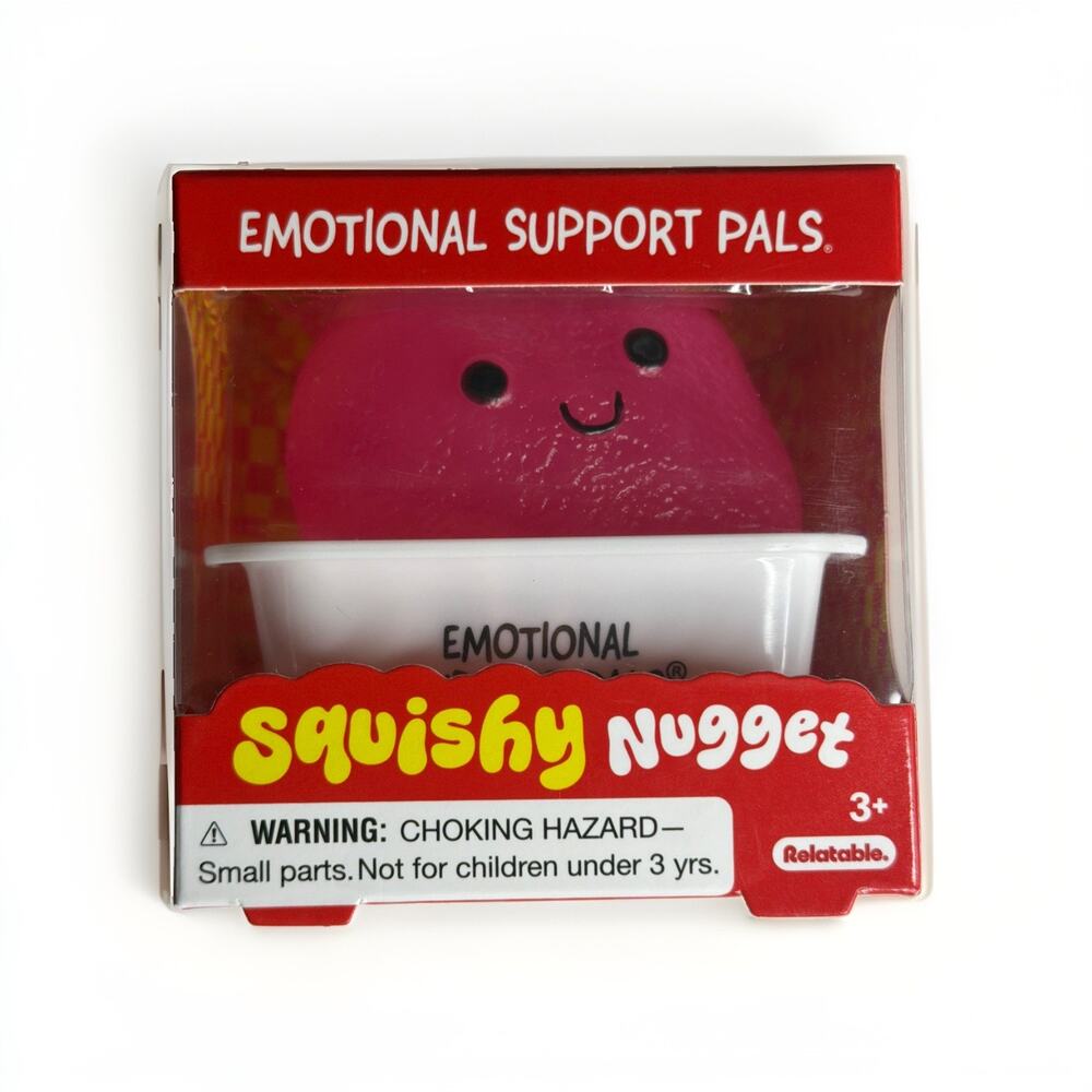 BRAND NEW Emotional Support Pals Squishy Nugget PINK Squeezy Fidget Toy